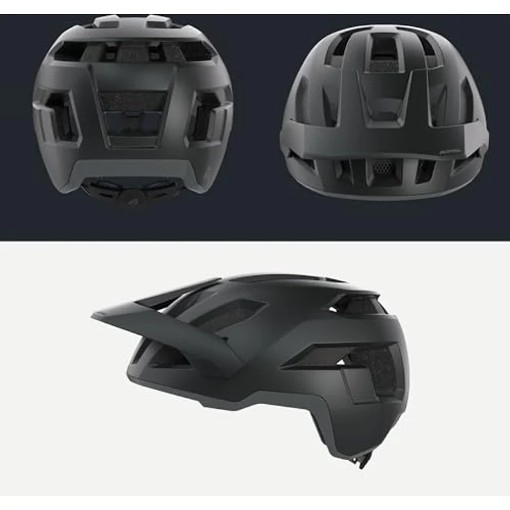 Alpina TAUNUS, Fahrradhelm für MTB-Abenteuer, schwarz-weiß-rot, leichte Microshell und EPS-Innenschale, große Lüftungseinlässe – Bild 4