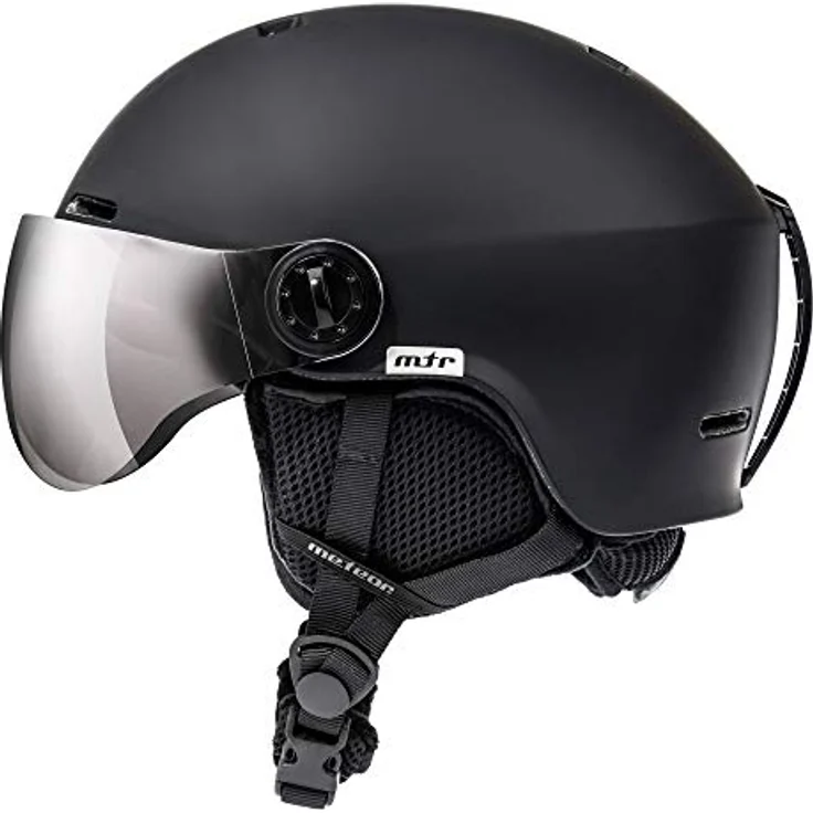 meteor Skihelm Kinder Snowboard Helm für Mädchen und Jungen, verstellbar mit ABS-Schale, atmungsaktive Ohrenschützer und integrierte Windschutzscheibe – Bild 5