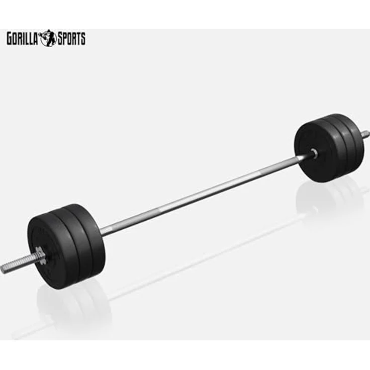 GORILLA SPORTS® Hantelbank klappbar mit Ablage, 170 cm Langhantel, 35 cm Kurzhantel, 120 cm SZ Stange, Gewichtsset 40/70/100 kg, bis 300 kg, Schwarz - Trainingsstation für Ganzkörper-Workout – Bild 3
