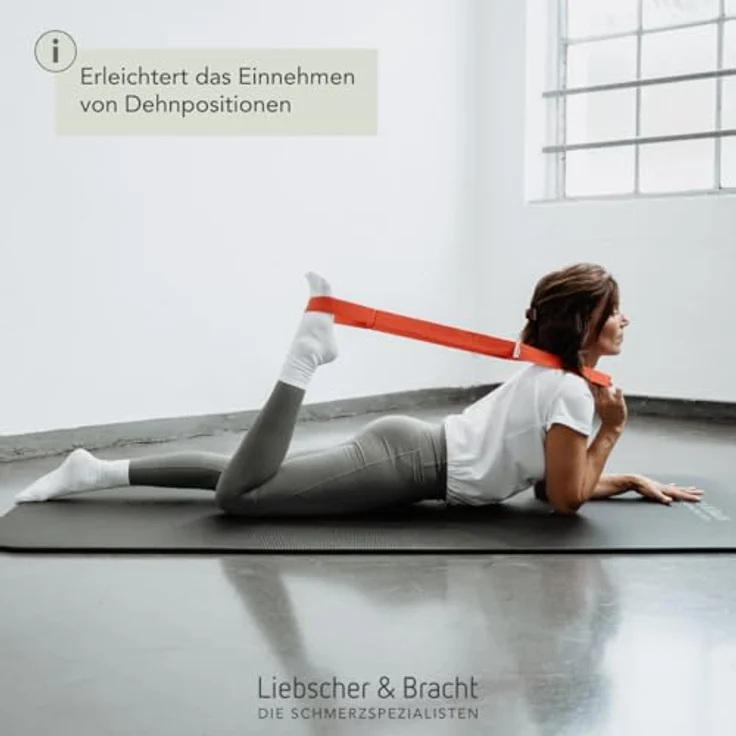 Liebscher & Bracht Original Schlaufe, rote Übungsschlaufe aus 100% Baumwolle zur Engpassdehnung, inkl. App mit Anwendungsvideos – Bild 4
