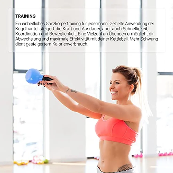 MSPORTS Kettlebell Neopren 2 – 30 kg inkl. Übungsposter Kugelhantel (30 kg - Bordeaux) - Studioqualität, Metallkern, hochwertiges Neopren, inkl. Übungsposter – Bild 5