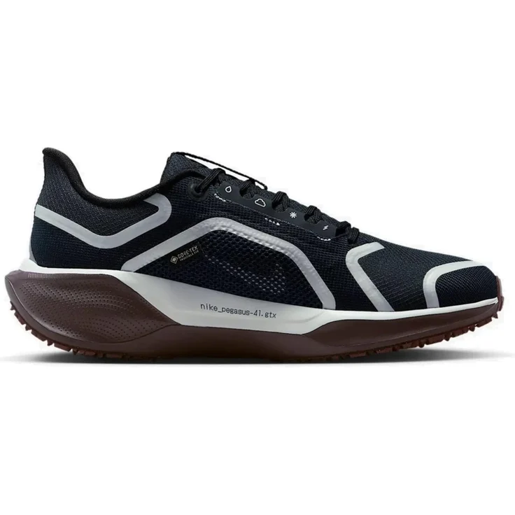 Nike Pegasus 41 GTX, Laufschuhe mit GORE-TEX Obermaterial, Zoom Air und ReactX-Schaumstoff, schwarz