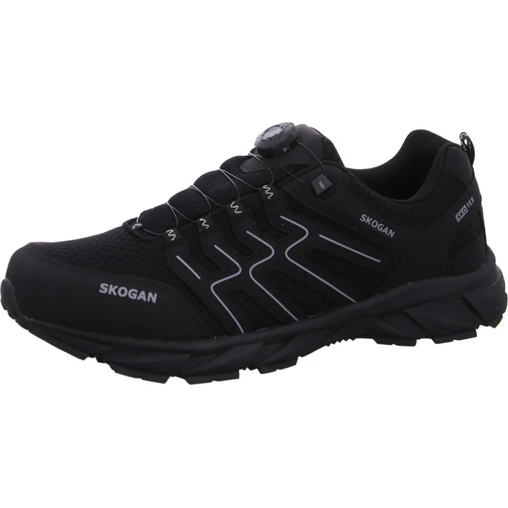 Skogan Skallas Wanderschuh, wasserdicht mit SKO-TEX Membrane, Speedlaces und Phylonzwischensohle, schwarz – Bild 1