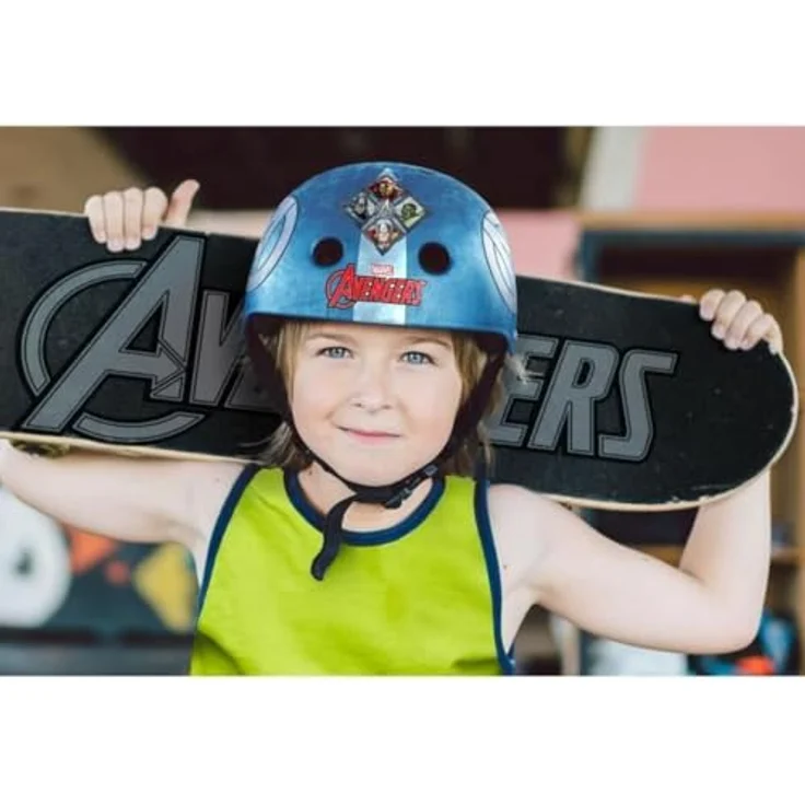 Stamp Avengers, Kinderfahrradhelm mit Belüftungssystem, Blau, Größe 54-60 cm, verstellbar, für Kinder ab 5 Jahren – Bild 2
