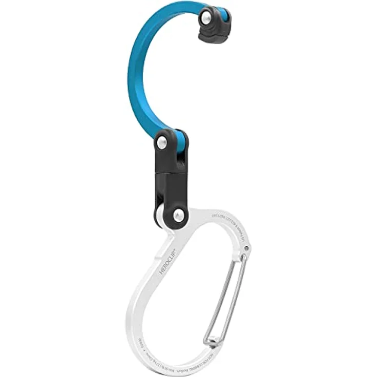Gear Aid HEROCLIP Karabiner-Ausrüstungsclip und Haken (Mittel) für Camping, Rucksack und Garagenorganisation, Blau - Hält bis zu 60 Pfund, kompaktes Design, vielseitig einsetzbar – Bild 2