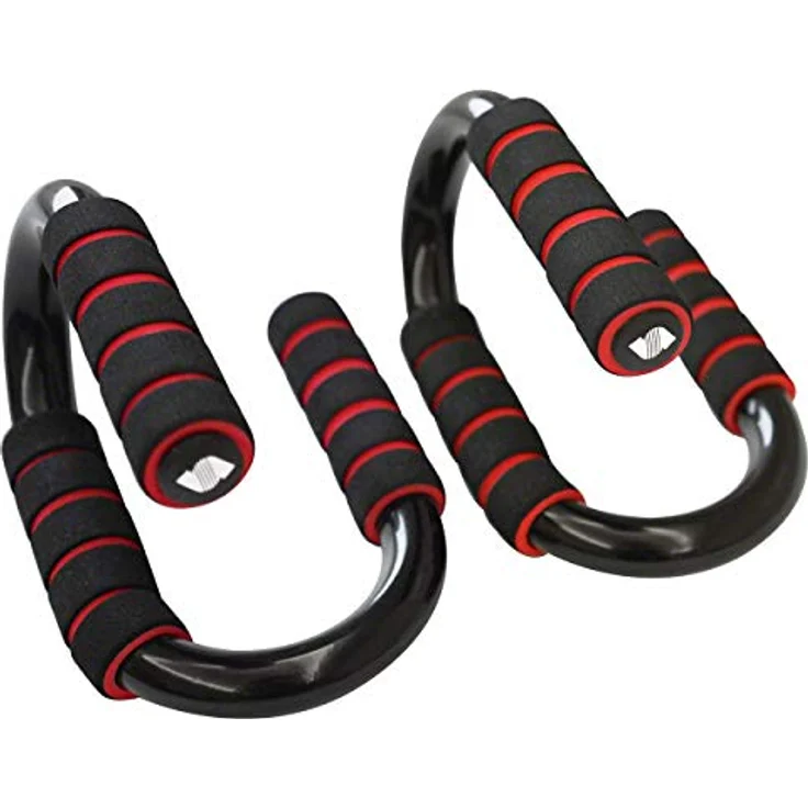 Sport-Tec Push Up Liegestützgriffe, rutschfester Schaumstoffgriff, stabiler Stahl, 360-Grad-Design, Paar – Bild 2