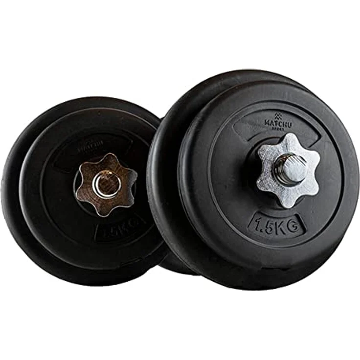 MATCHU Dumbbell Set, verstellbare Kurzhanteln mit 20 kg, Kunststoff, inkl. Schraubverschluss, 2x10 kgGewichte für Krafttraining – Bild 5
