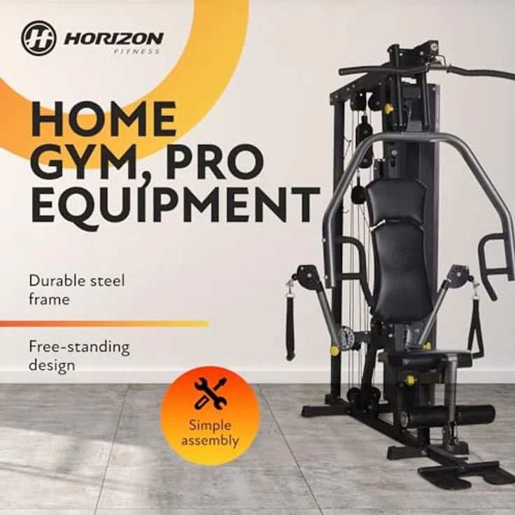 HORIZON Fitness Kraftstation Torus 3, Robuste Rahmenkonstruktion, Mattschwarze Pulverbeschichtung – Bild 4