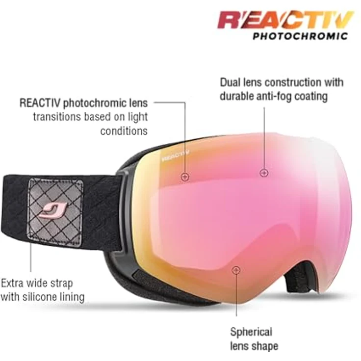 Julbo Shadow, Photochrome Skibrille mit REACTIV-Display, rahmenlos und integrierter Belüftung – Bild 2