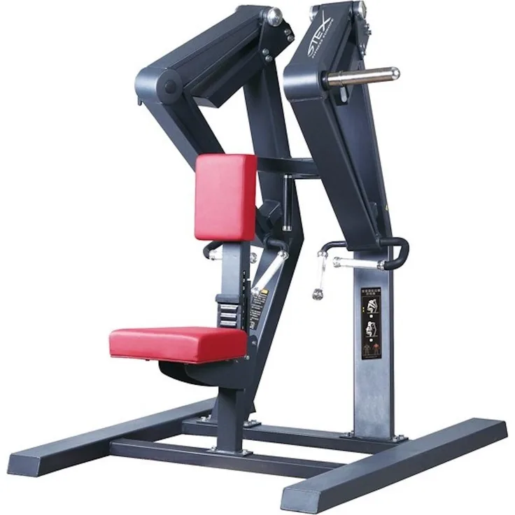 Stex Fitness Europe Kraftstation STEX PLATE-LOADED Low Row Rudern Rücken, für Homegym & Gym, Retro Schwarz