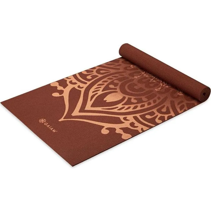 Gaiam Sundial Layers Yogamatte, 5 mm dick mit mandala Print für intensive Yogapraxis