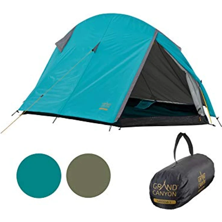 Grand Canyon Cardova Zelt, Blue Grass, 1-2 Personen, wasserdicht, leichtgewichtig, mesh Innenzelt – Bild 1