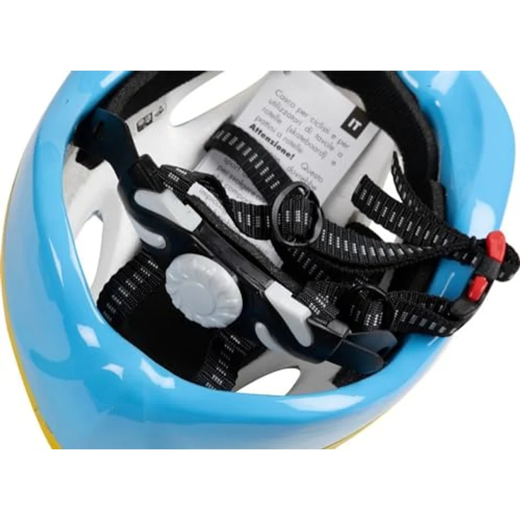 Warner Bros. Looney Tunes Kinderfahrradhelm Titti Silvestro, Schutzhelm für Jungen und Mädchen, 52-56 cm, Hellblau und Gelb – Bild 3