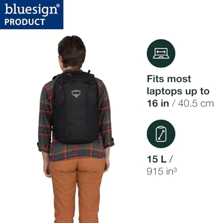 Osprey Farpoint Fairview Travel Daypack, leichter und strapazierfähiger Wanderrucksack in Graphitlila mit modularer Befestigung für Farpoint/Fairview Kollektion – Bild 2