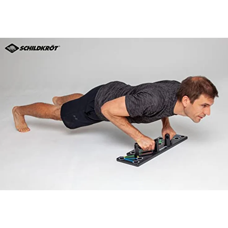 Schildkröt Push-Up Multitrainer, Push Up Board für das Muskelaufbautraining, Trainingsgerät für Zuhause, Farbcodierung, rutschfeste Griffe, Anti-Rutsch-Pads, 960144 – Bild 3