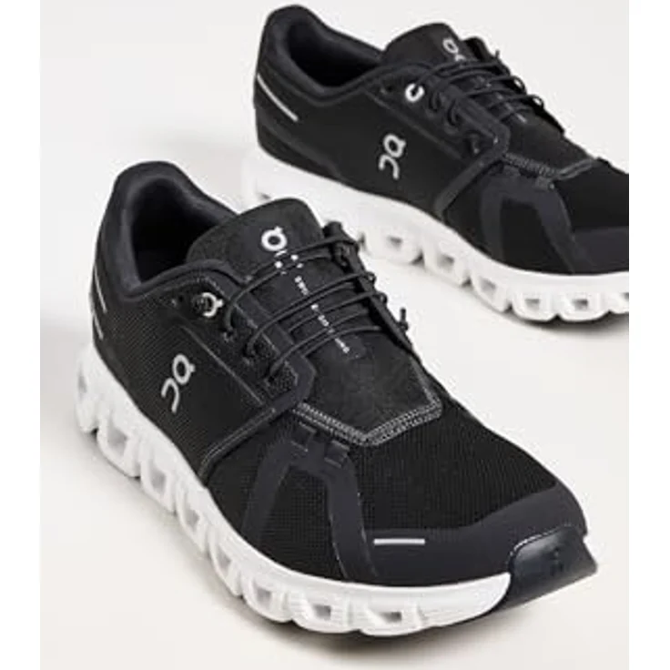 On Running Cloud 6, Herren Laufschuhe mit CloudTec®-Dämpfung, Speedboard® und recyceltem Obermaterial, Schwarz, Größe 42.5 – Bild 4