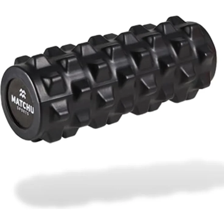 MATCHU Faszienrolle - Massageroller in Schwarz (31x10 cm, hart) - Effektive Selbstmassage zur Muskellockerung und Verspannungsreduktion – Bild 1