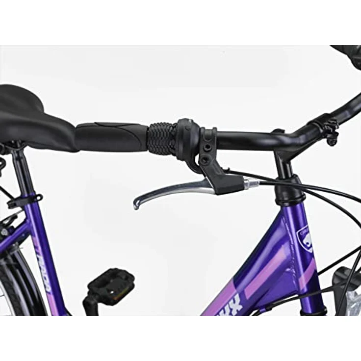 Chillaxx Strada Premium City Bike 26 Zoll Purple V-Bremse - 21 Gang-Schaltung - Hollandfahrrad für Mädchen, Jungen, Herren und Damen – Bild 4
