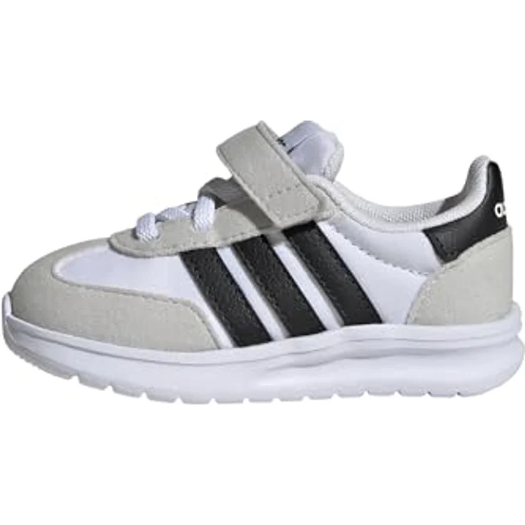 adidas Run 70s 2.0, Laufschuhe für Kinder mit Cloudfoam Dämpfung, Cloud White/Core Black/Grey One, EU 28.5 – Bild 1