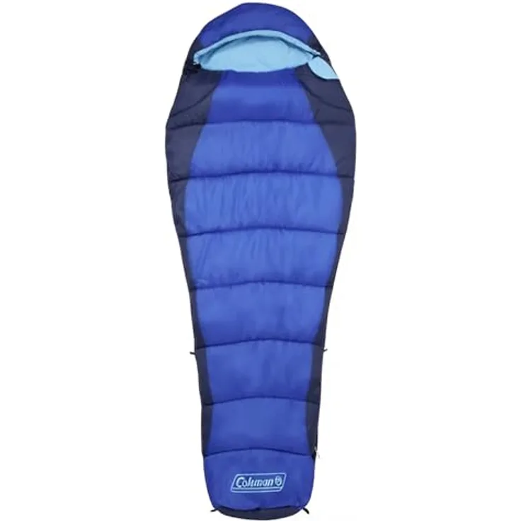 Coleman Mumien-Schlafsack, 208 cm, Kunstfaser mit Coletherm-Füllung, Komforttemperatur 9°C, schnell trocknend, innenliegende Tasche