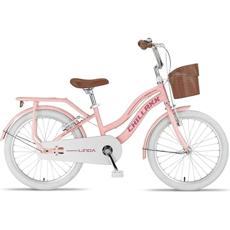 Chillaxx Bike Linda Premium Kinder City Bike in 20 Zoll - Fahrrad für Mädchen, Jungen, Hollandfahrrad Citybike Kinderfahrrad, geeignet für 6,7, 8, 9, 10, 11 Jahre (Rosa) - Leichtes 20 Zoll Kinderfahrrad mit modernem Design von Chillaxx – Bild 2