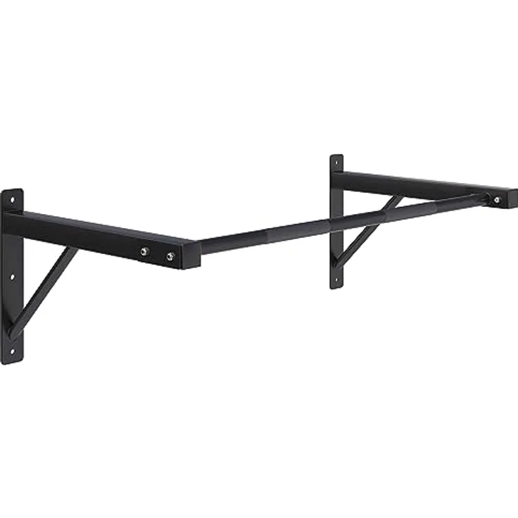 GORILLA SPORTS® Klimmzugstange - Wandmontage, 121x61x40 cm, bis 150 kg, Gerändelte Griffe, aus Stahl - Fitness Turnstange, Reckstange, Wandbefestigung Fitnessgeräte, Pull Up Bar für Zuhause, Training