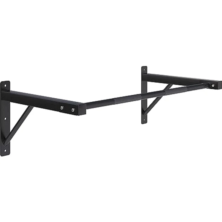GORILLA SPORTS® Klimmzugstange - Wandmontage, 121x61x40 cm, bis 150 kg, Gerändelte Griffe, aus Stahl - Fitness Turnstange, Reckstange, Wandbefestigung Fitnessgeräte, Pull Up Bar für Zuhause, Training – Bild 1