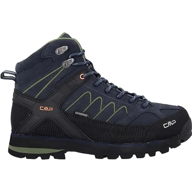 CMP Campagnolo Herren Moon Mid Trekkingschuh WP, wasserdicht, Vibram-Sohle, Blau, Gr. 44