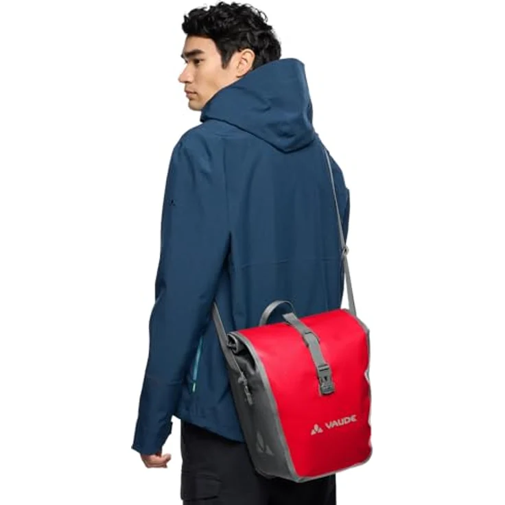 Vaude Aqua Front 28 L Fahrradtasche - Rot. – Bild 8
