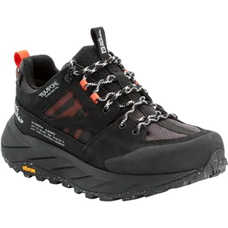 Jack Wolfskin TERRAQUEST TEXAPORE LOW W, Damen Hikingschuh aus recyceltem Material mit VIBRAM EVA-Mittelsohle und strapazierfähigem Veloursleder, Grau – Bild 7