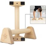 Müller & Blum Premium Holz Liegestützgriffe/nachhaltige und rutschfeste Calisthenics Parallettes/Yoga, Liegestütze oder Handstand Griffe/Push Up Bar für In- und Outdoor/Minibarren