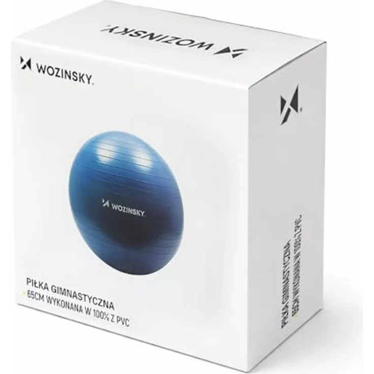 Wozinsky WGB65BL Gymnastikball, 65 cm, Blau, matten Oberfläche, belastbar bis 125 kg, inklusive Pumpe und Zubehör – Bild 8