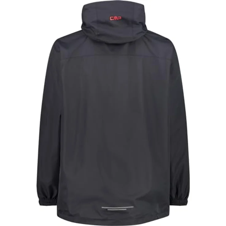 CMP Man Jacket Fix Hood U423, wasserdichte Skijacke mit verstellbarer Kapuze und packbarem Design, Antracite, Größe 56 – Bild 2