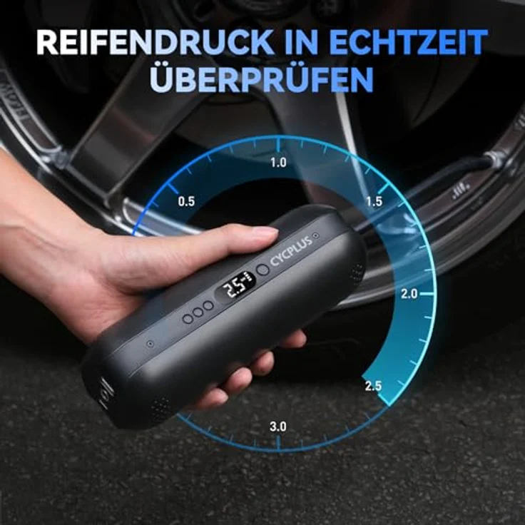 Cycplus AL1 Electric Pump, tragbare elektrische Pumpe mit 150 PSI, LED-Display und Powerbank-Funktion – Bild 5
