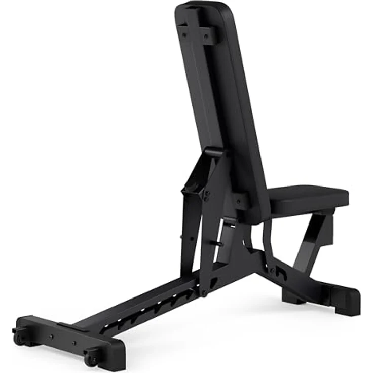 ZIPRO verstellbare Bank Pumpiron, Hantelbank Belastung 350kg, Fitnessbank mit 8-Fach verstellbaren Rückenlehne, Sitz 3-Fach Verstellbar, Sit Up Bank, schwarz – Bild 4
