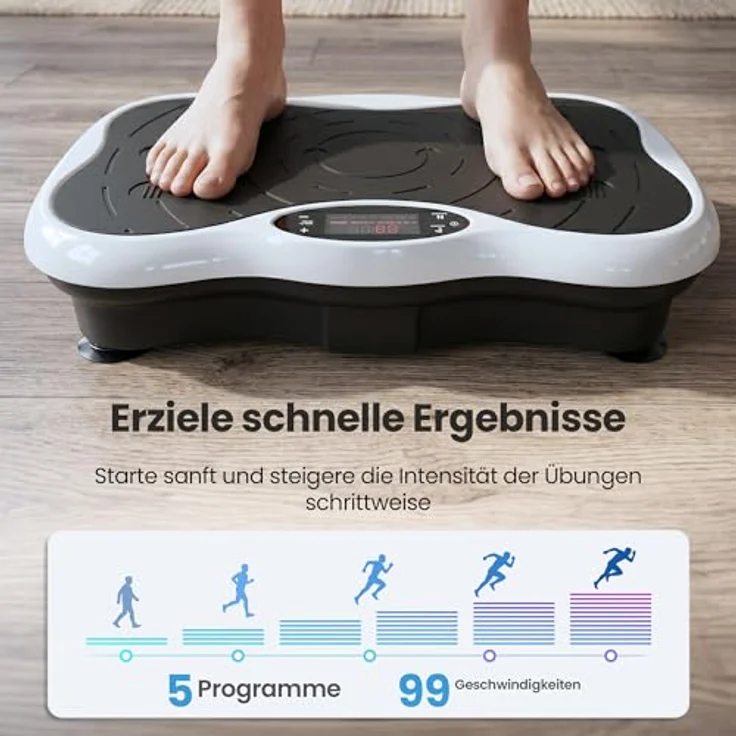 Extralink Vibrationsplatte für Ganzkörpertraining, 200 W, Muskelaufbau Fitnessgerät – Bild 4