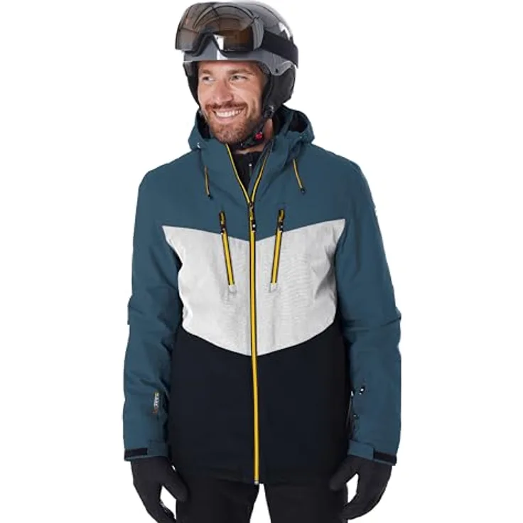 Killtec KSW 45, Skijacke in Blau, atmungsaktiv und wasserdicht mit 10.000 mm Wassersäule, Größe XXL