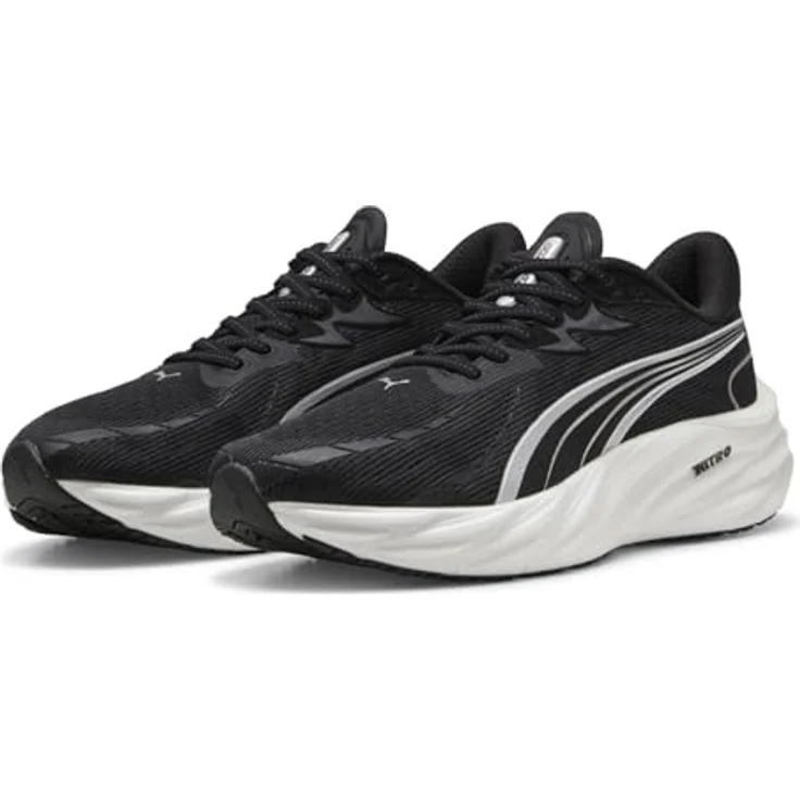 Puma Velocity NITRO 4, Herren Laufschuhe mit Nitro-Dämpfung, atmungsaktivem Obermaterial, Schwarz, Größe 46 – Bild 1