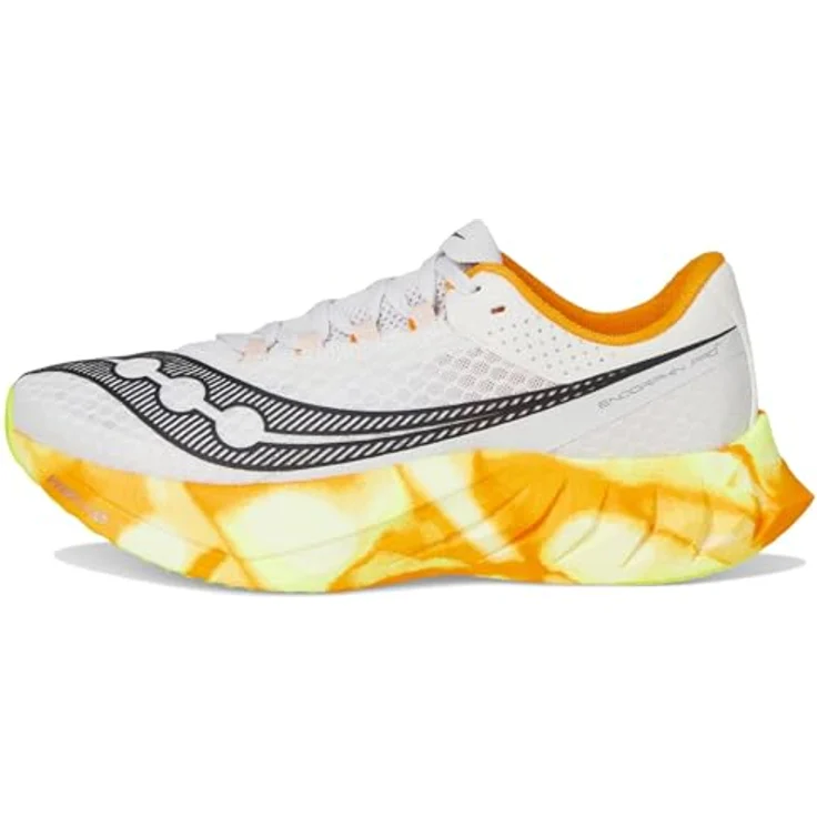 Saucony Endorphin Pro 4, Laufschuhe in FOG/PEEL, sportlicher Stil, Schnürung – Bild 4
