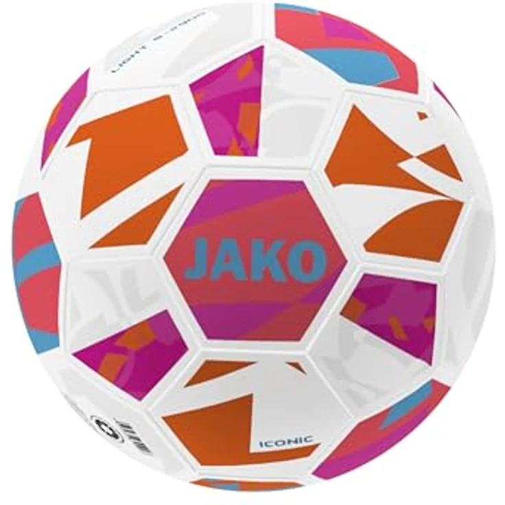 Jako Fussball Lightball Iconic 2373, Trainingsball mit Hybrid Technologie und 32-Panel-Konstruktion, 100% Polyurethan – Bild 1