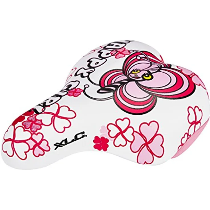 XLC Kinder-Sattel SA-C02, komfortabler Unisex Fahrradsattel mit Stahlgestell und Vinylbezug, Kantenschutz