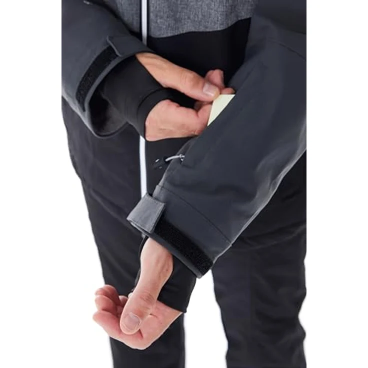 Killtec KSW 45, Skijacke mit 10.000 mm Wassersäule, atmungsaktiv, Colourblock-Design, grau, 3XL – Bild 5