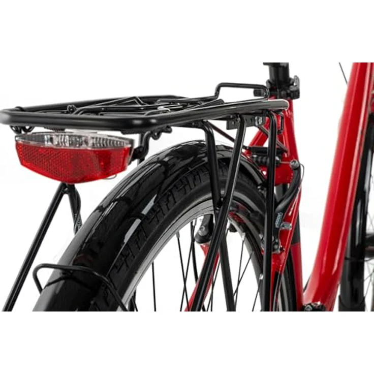 Ciclista Ponte Vecchio Wave Citybike Damen, 28 Zoll, 21-Gang Shimano Schaltung, Aluminiumrahmen, rot-schwarz, Größe 56 – Bild 7