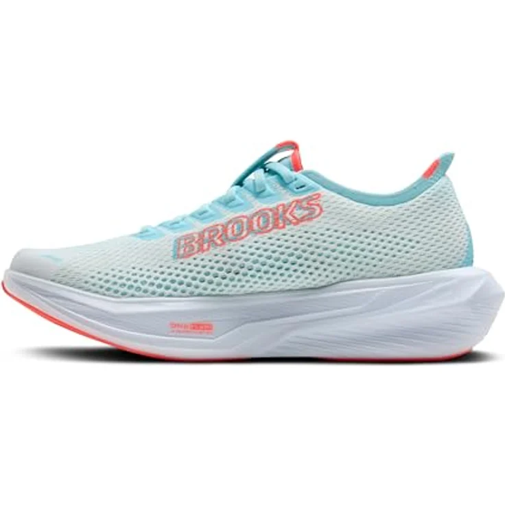 Brooks Hyperion 3, Laufschuhe mit DNA Flash v2-Dämpfung, atmungsaktiv, White/Pink Clay/Atomizer, Größe 41 – Bild 5