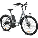 LLobe City E-Bike 26" Town Compact, grau - 250W Bafang Motor, 36V/10,4Ah Batterie, 7-Gang Shimano Kettenschaltung, Scheibenbremsen