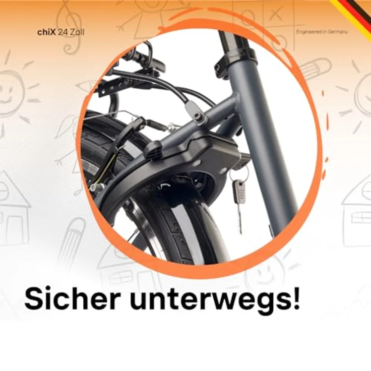 S’COOL Kinderfahrrad S'COOL chiX, 6 Gang Shimano Kettenschaltung, farbenfrohes Design – Bild 5