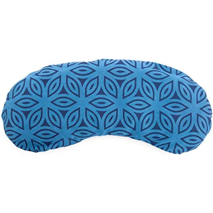Bodhi Weiches Augenkissen aus Baumwolle | Füllung aus Bio-Leinsamen & Bio-Lavendel | Vegan | Augenmaske für Yoga, Entspannung & Meditation | Lotus, blau - Preisvergleich – Bild 1
