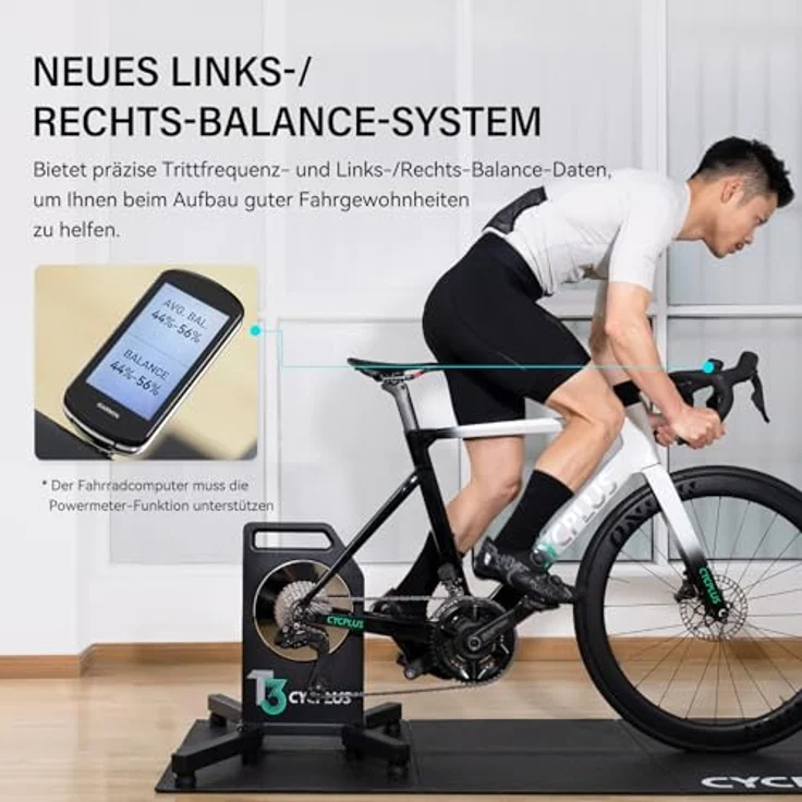 CYCPLUS T3 Fahrradtrainer, präziser Rollentrainer mit 110 Nm Drehmoment und App-Unterstützung für realistisches Indoor-Radfahren – Bild 4