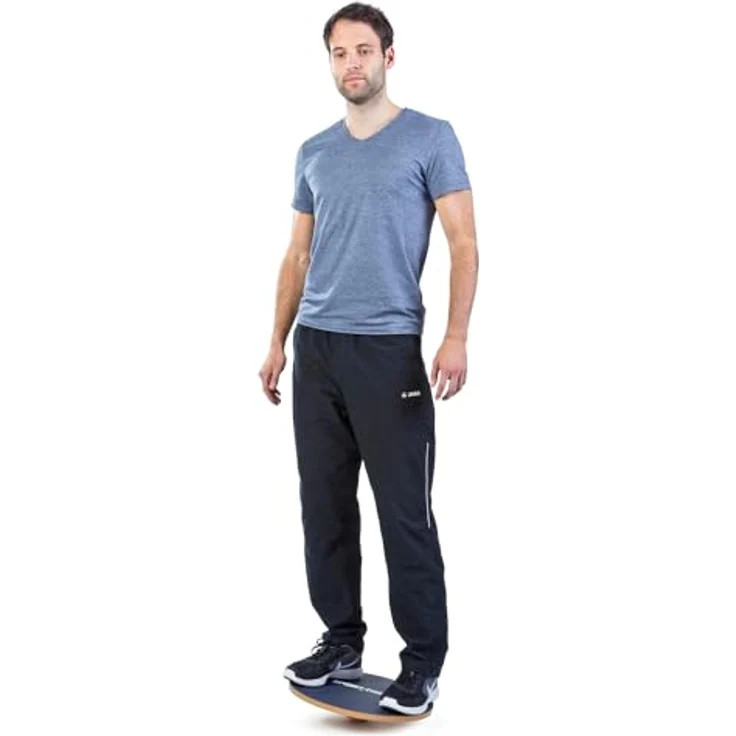 Sport-Thieme Balance-Board Set Deluxe, Premium Therapiekreisel mit austauschbaren Untersetzer und Wippe, bis 150 kg, Holz mit PVC-Oberfläche, ø 39,5 cm, Deutsche Markenqualität – Bild 3