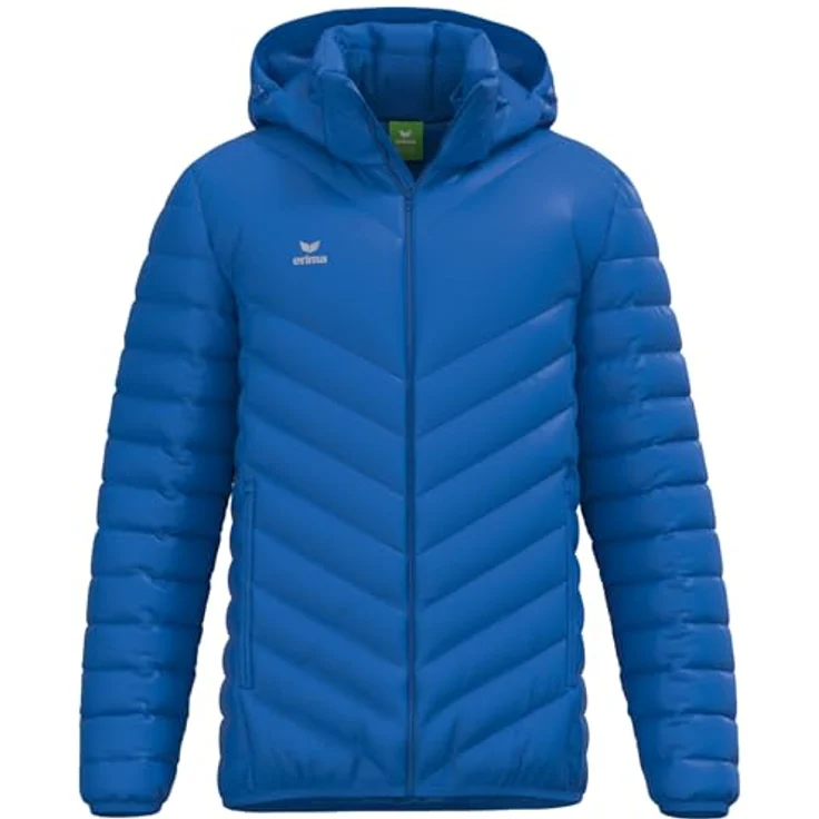 Erima CMPT Puffer Jacke Herren, leichte Steppjacke mit abnehmbarer Kapuze und elastischem Einfassband, blau, Gr 3XL – Bild 1